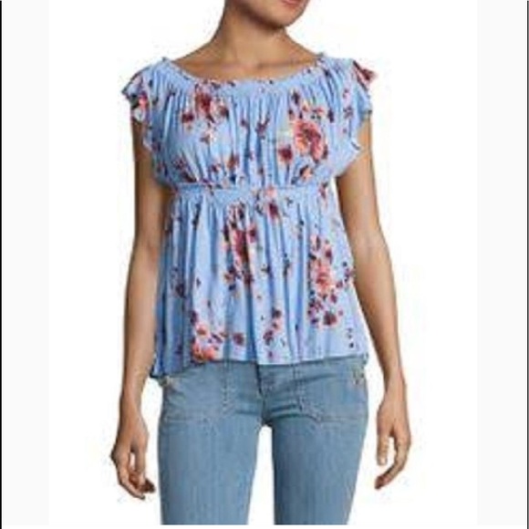 Free People Tops - Free people sky combo crop off or on shoulders top